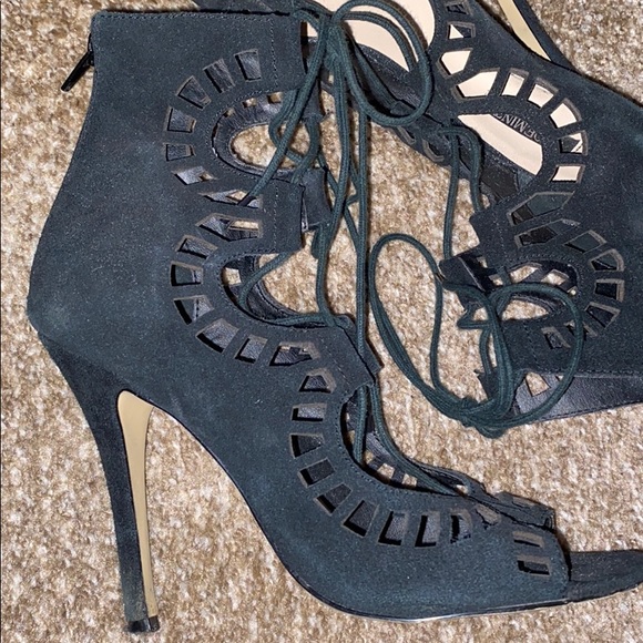 ShoeMint Lace Up Heels - Picture 2 of 8